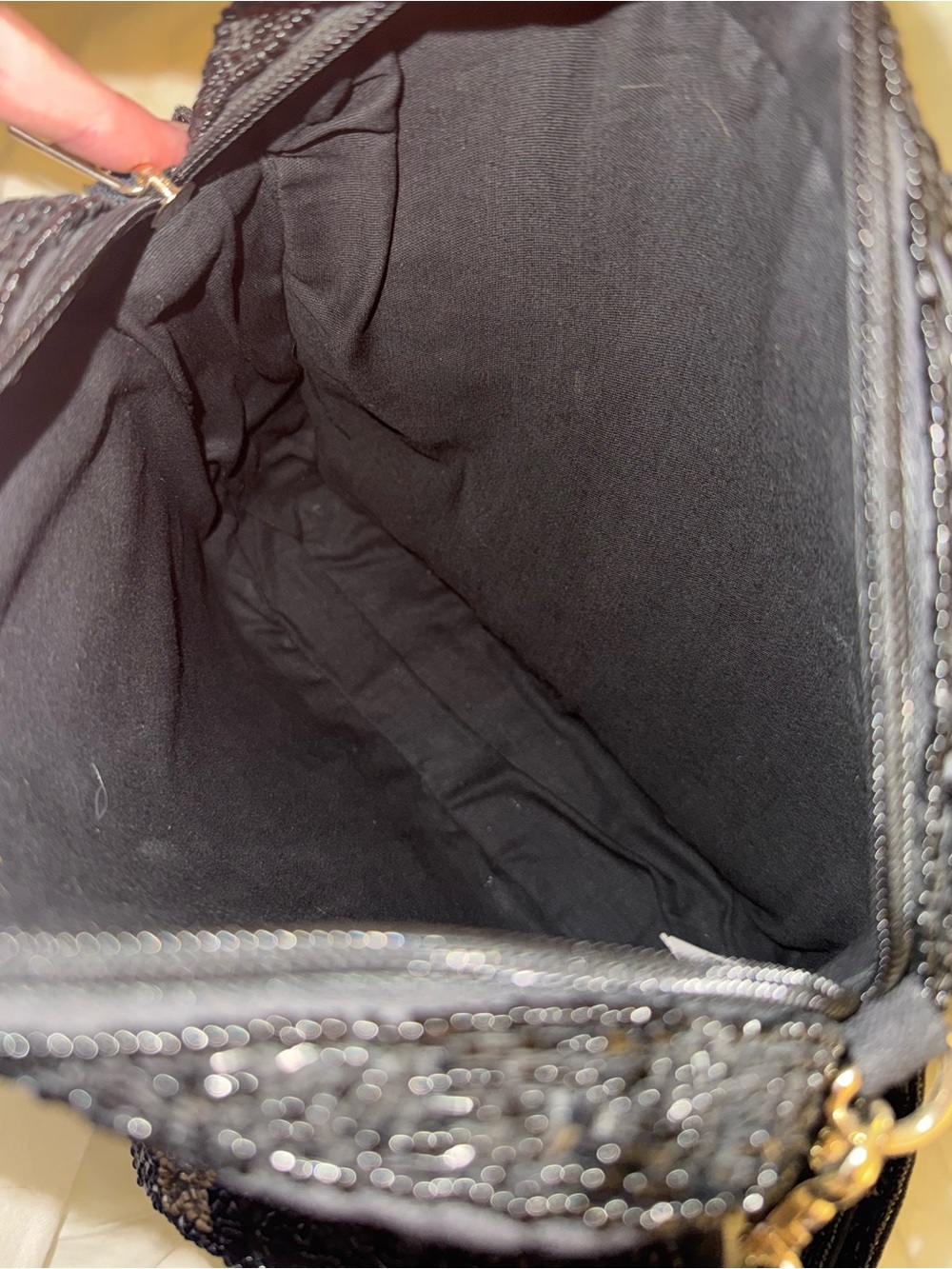 NWT beaded bag black with star design - Picture 9 of 9
